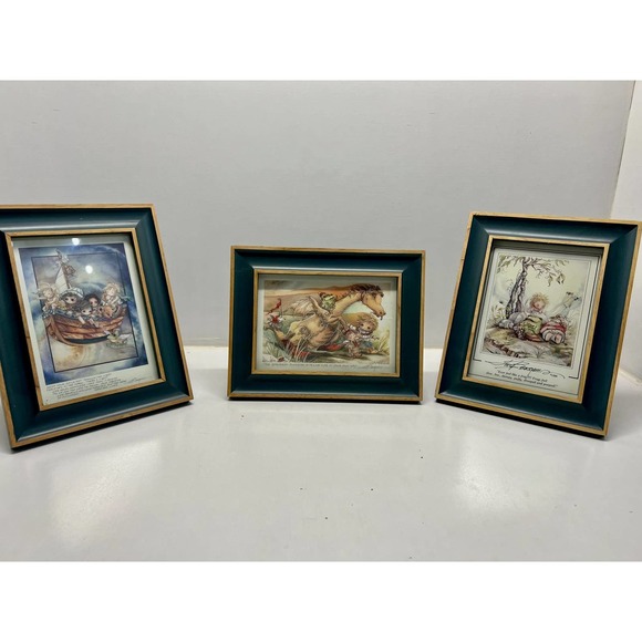 Vintage Set of 3 Jody Bergsma Signed 1981 Framed Prints Beautiful 1980's - Picture 1 of 4